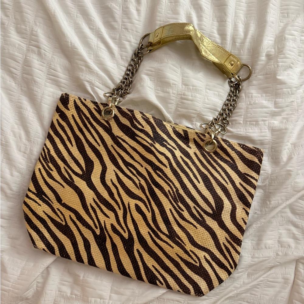 3 for $20⭐️ Zebra Print Shoulder Bag with Gold Accents